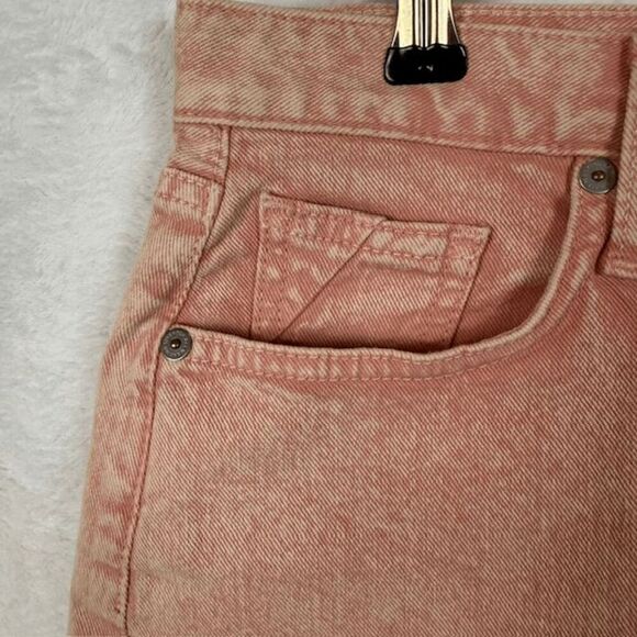7 For All Mankind Monroe Cutoff Shorts Mineral Pink (Salmon / Peach) Size 26 - Picture 4 of 16